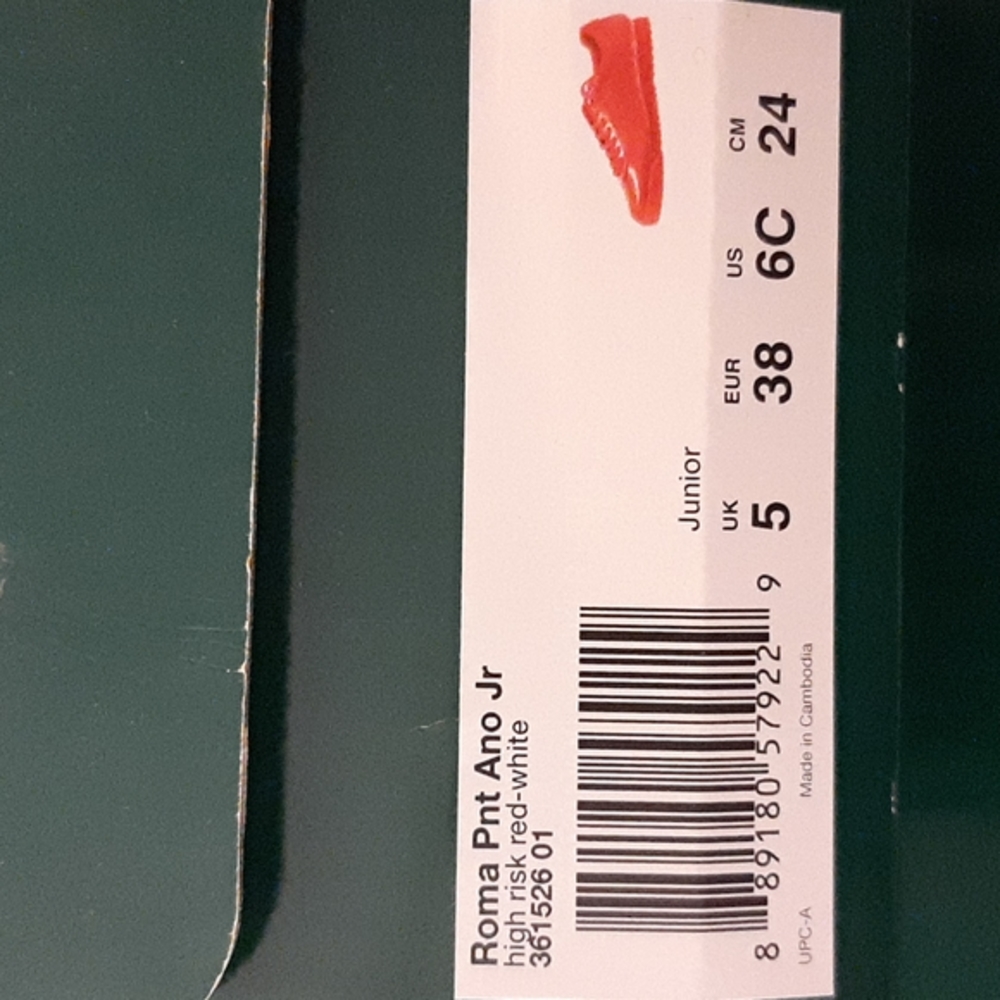 Puma Roma in High Risk Red with White. - Picture 10 of 10